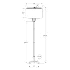 Monarch Specialties - Luminaire - 60 po H Lampadaire - Métal Nickelé - Abat-Jour Gris - Contemporain-Un assemblage mineur suffit pour une installation rapide et facile , cet éclairage d'appoint décoratif illuminera instantanément n'importe quel espace