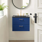 Modway - Daybreak 24" Vanette de salle de bain - Bleu Noir-Tiroirs spacieux
