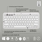 Logitech - Slim Bluetooth Combo, clavier et souris sans fil - Blanc-Optez pour la durée: utilisez le clavier Bluetooth avec une autonomie de 3 ans et la souris avec une autonomie de 2 ans pour une utilisation sans souci pendant des heures, piles incluses.