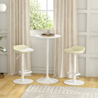 HOMCOM - Table de bar ronde haute 40 po - blanc-Taille pour deux personnes, parfaite pour les petits bars à domicile et les espaces de restauration 