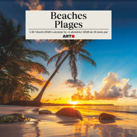 DateWorks - 2026 Mini Calendrier Mural 16 Mois - 7 po x 7 po - Des Plages - Bilingue -7,00" x 7,00"