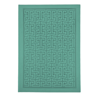 Hilroy - Journal à motif géométrique gaufré - 10 po x 7 po - Ligné - 128 feuilles - vert-Couverture haut de gamme en PU avec gaufrage géométrique estampé à chaud