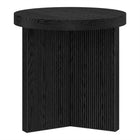 Hudson&Canal - Table d'appoint ron Holm 22" L - Grain noir-Le plateau de table a une capacité de poids de 50 lb
