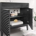 Modway - Render 36" Vanette de salle de bain - Blanc charbon-MDF et panneau de particules