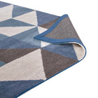 Modway - Kahula Mosaïque du triangle géométrique Tapis de 5 pi l x 8 pi L - Bleu, blanc et gris-Résistant aux taches / Facile à nettoyer