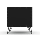 Manhattan Comfort - Table de chevet Rockefeller 20,08" style mi-siècle moderne à 1 tiroir - Noir-10