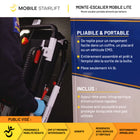 Mobile StairLift - LITE - Monte-escalier mobile - couleurs assorties-Supporte jusqu’à 250 lb de capacité pour convenir à la plupart des utilisateurs adultes
