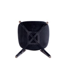 Manhattan Comfort - Lot de 2 chaises de salle à manger Versailles 18,5 po au style industriel chic, dossier rond, noir et cannage naturel-10