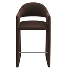 Modway - Talia 41 pouces Cuir végane Tabouret de bar - Marron chocolat-Arrivée entièrement assemblée