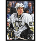 Sidney Crosby Pittsburgh Penguins Close-Up sur toile - Toile encadree - 22" x 31"-Impression sur toile de qualité supérieure avec bordures enveloppées