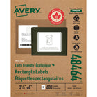 Avery 48464 Étiquettes d'adresse écologiques Easy Peel, blanches, laser/jet d'encre, 4" x 3-1/3", 600/pqt-La caractéristique Bord-éclair permet de peler rapidement et facilement les étiquettes. Vous n'avez qu'à plier la feuille pour exposer le bord des étiquettes.