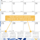 Blueline - 2024-2025 Collection Foliage sous-main académique mensuel - 22 po x 17 po - Bilingue-Support de carton renforcé et coins de vinyle clair