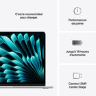 Apple - MacBook Air 13,6" avec Touch ID (2025) - Apple M4 - 16 Go RAM - 512 Go SSD - Argent - Français-macOS