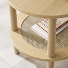 Modway - Torus Manche Table d’appoint - Chêne-Panneau de particules et MDF