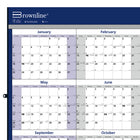 Brownline - 2026 Calendrier mural annuel - 36 po x 24 po - Bleu - Anglais-Roulé et emballé en boîte individuelle