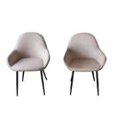 Brassex - Chaise de visite 103874 Oban - ensemble de 2 - beige vintage-Comprend : 2 chaises de salle à manger