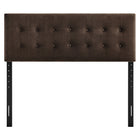 Modway - Emily Velours de performance résistant aux taches Tête de lit Queen size, Marron chocolat-Quatre positions de montage