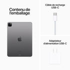 Apple - iPad Pro 11 po ecran Liquid Retina, Wi-Fi, puce M2, 128 Go, Gris cosmique-Prise en charge du survol avec l'Apple Pencil, pour des annotations et des croquis encore plus precis