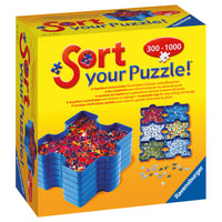Ravensburger - Sort Your Puzzle pour des puzzles de 300 à 1 000 pièces-Triez les pièces par couleur ou par forme dans les 6 plateaux pratiques – de cette façon, vous n’en perdrez aucune !