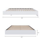 Nexera - Lit plateforme double, Blanc-7