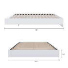 Nexera - Lit plateforme double, Blanc-7