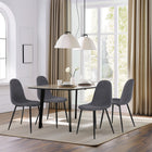 Homy Casa - Chaises d'accueil 4 places, tissu rembourré gris-Dossier incurvé ergonomique : Offre un soutien durable sans inconfort.