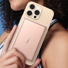 Torras - Batterie externe MiniMag 5000 mAh - Titane du désert-Puissance magnétique puissante de 10 N