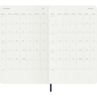 Moleskine - Carnet Semainier 12 mois 2027, Large 5" x 8.25", Couverture souple , Bleu saphir-Outils pratiques incluant calendrier, planification de voyages, idées et objectifs et pages lignées pour les notes
