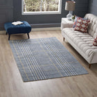 Modway - Kaja Abstract Plaid Tapis de 5 pi l x 8 pi L - Bleu cadet ivoire et citron-Tissage serré à poil bas