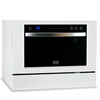 BLACK+DECKER - Lave-vaisselle de comptoir - 7 programmes de lavage - capacité de 6 couverts - blanc-Capacité : 6 couverts (pour les assiettes jusqu’à 25 cm)