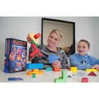 Continuum Games - Jeu de construction et d'empilement de blocs - Ensemble de 48-Soirée de jeux en famille : jeu parfait pour les familles, les couples, les soirées de jeux ou les fêtes. Tout le monde aime le suspense dans BUILD UP. Le jeu comprend 20 blocs de bois uniques, 20 cartes de blocs, 4 cartes d'action, 1 carte de démarrage, 2 cartes de règles et 1 boîte de cartes