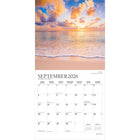 Plato - 2026 Au Bord De La Mer Calendrier mural Suspendu Mensuel - 30,5 cm l x 61 cm H - Anglais-Grandes Pages de Jour Spacieuses - Tous les jours fériés les plus importants et les phases de la lune sont indiqués, avec beaucoup d'espace pour inscrire des notes et des rendez-vous
