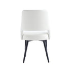 Manhattan Comfort - Lot de 2 chaises de salle à manger modernes Tremont 55 cm, revêtement similicuir blanc-Assemblage minimal requis Matériel inclus