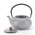 Minimal Enamelled Cast Iron Teapot - Dot Grey - 0.6 L-Distributes heat evenly, maintains temperature longer