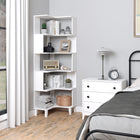 Prepac - Bibliothèque d'angle Nordik 71,5 po à 6 niveaux, tablette autoportante extra haute avec rangement - Blanc-Design Polyvalent Pour Toute Pièce: Que ce soit dans un salon, un bureau à domicile, une chambre ou une cuisine, cette étagère d'angle blanche offre une fonctionnalité flexible pour s'adapter à n'importe quel espace, alliant style et praticité pour une grande variété de styles de décoration intérieure.