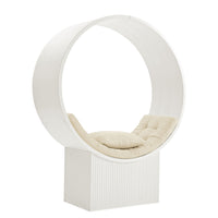 Modway - Aperture Alcôve ronde Chaise d’accent - Blanc-Chaise longue ronde moderne