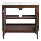 Modway - Ledger 36" Vanette de salle de bain - Blanc noyer-9
