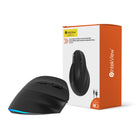 Intekview  - Souris verticale sans fil Bluetooth + 2.4G - Noir-Design vertical ergonomique : Réduit les douleurs au poignet et améliore le confort d’utilisation