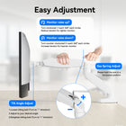 ShoppingAll - Support de moniteur VESA simple avec bras à ressort à gaz entièrement réglable et pince de bureau - Blanc-7