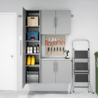Prepac - Armoire de rangement étroite HangUps de 18 po - gris clair-3 tablettes ajustables et 1 tablette fixe les tablettes mesurent 0,75 po d'épaisseur