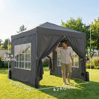 Outsunny - Tente auvent pliante 8.2 pi l x 8.2 pi L avec parois latérales - Auvent instantané-Comprend quatre parois latérales amovibles avec fenêtres et portes pour des configurations flexibles