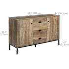 HOMCOM - Buffet de cuisine industriel 47,25 po L - brun rustique-Peut être utilisé comme table basse, meuble bar, buffet de salle à manger ou meuble TV 