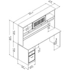 Bush Furniture Cabot Bureau d'ordinateur 72 W avec niche et tiroirs - cerisier de récolte (CAB049HVC)-Le tiroir classeur à extension complète glisse sur des glissières à roulement à billes lisses pour un accès facile à l'arrière