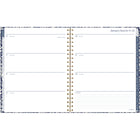Cambridge - Agenda hebdomadaire/mensuel Block Print 2025 - 11 po H x 8 1/2 po l - Bleu - Bilingue-Une semaine sur deux pages avec espace de planification ligné pour chaque jour et une section pour les notes