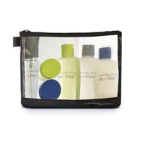 Travelon - Sac à fermeture éclair de 1 pinte avec bouteilles - Noir-3-1-1 conforme à la réglementation sur les bagages à main