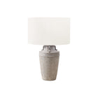Monarch Specialties - Luminaire - 28 po H Lampe De Table - Céramique Gris - Abat-Jour Ivoire / Crème - Transitionnel-Cette élégante lampe de table de 28 pouces de haut est dotée d'une base en céramique gris de haute qualité avec des poignées sur le dessus de la finition texturée et vieillie, ce qui en fait un accent élégant et à la mode pour votre salon, votre chambre à coucher ou votre bureau à domicile