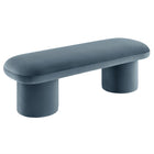Modway - Orla Performance Velvet Banc - Cadet Blue-8