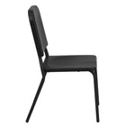 Flash Furniture - Chaise de musique/d'orchestre Melody noire empilable de la série HERCULES à haute densité-Facile à nettoyer :