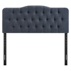 Modway - Annabel Mélange de lin premium Tête de lit complète, Denim-Tête de lit rembourrée en mousse dense