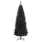 HOMCOM - Sapin de Noël artificiel de 6 pi avec ouverture automatique - Noir-Arbre de Noël artificiel de style réaliste 